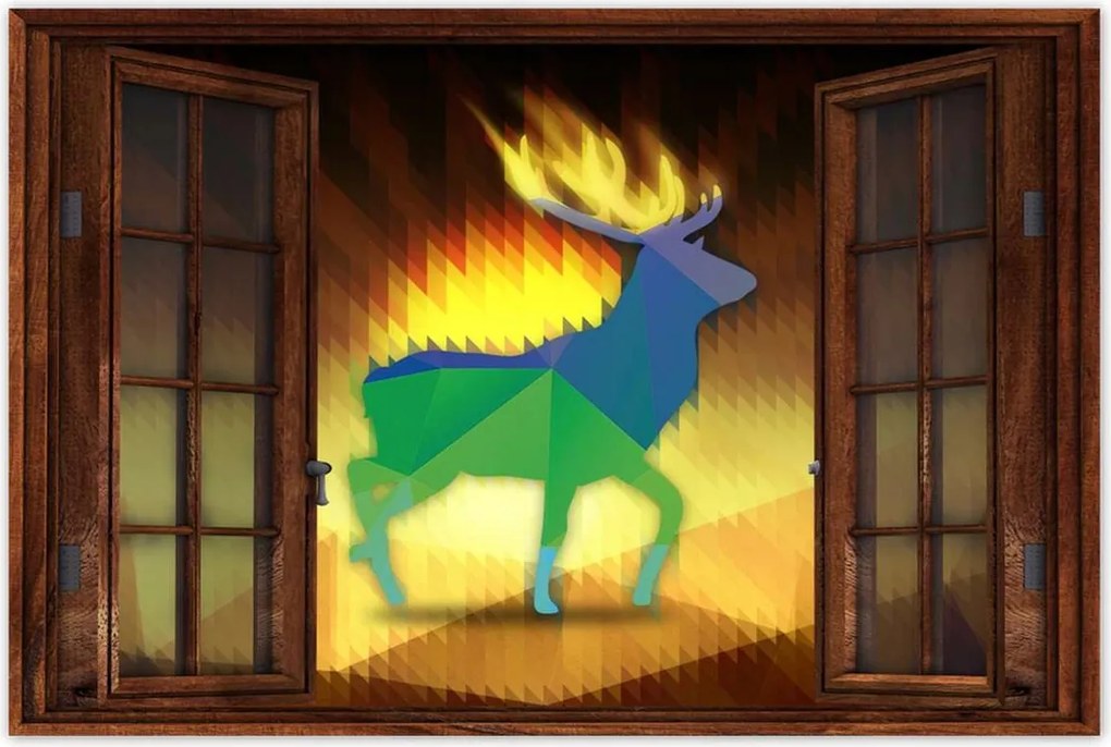 Poszterek 120x80 Szarvas modern kép