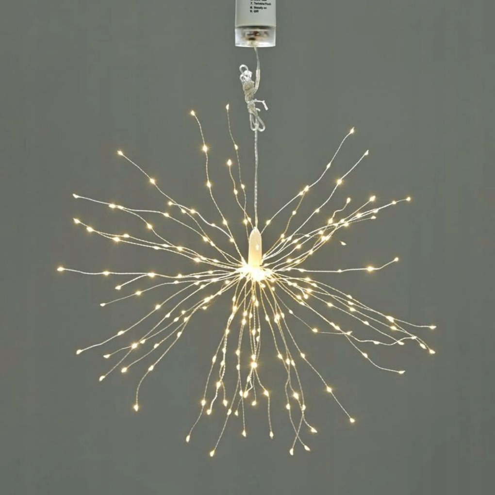 Aca Lighting karácsonyi fények 250 Led tűzijáték meleg fehér ezüst réz