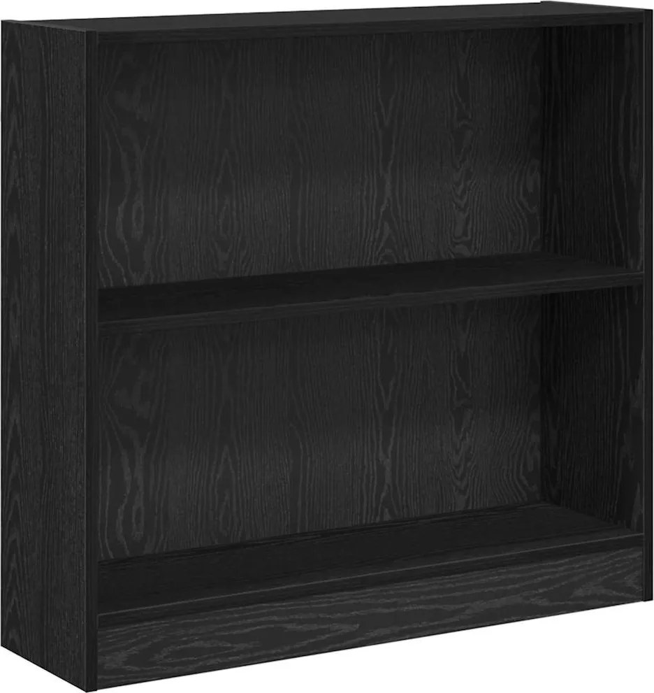 vidaXL Könyvespolc Fekete tölgy 80 x 24 x 76 cm Faanyag