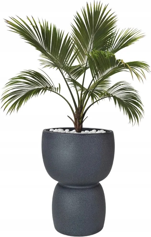 Kerti virágtartó kehely 41x30 cm antracit, strapabíró, beltéri