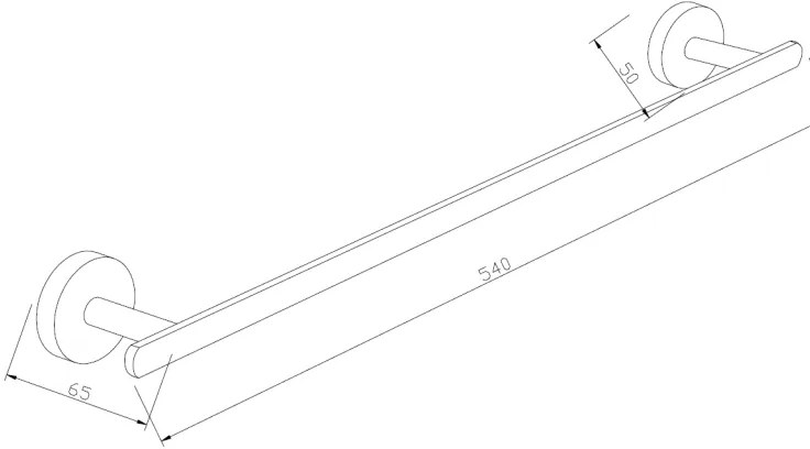 Mexen kiegészítők, LOFT törölközőtartó, fekete, 7012624-70