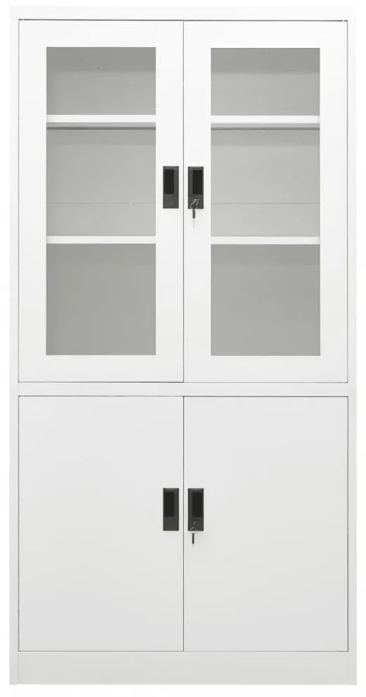 fehér acél irodai szekrény 90 x 40 x 180 cm