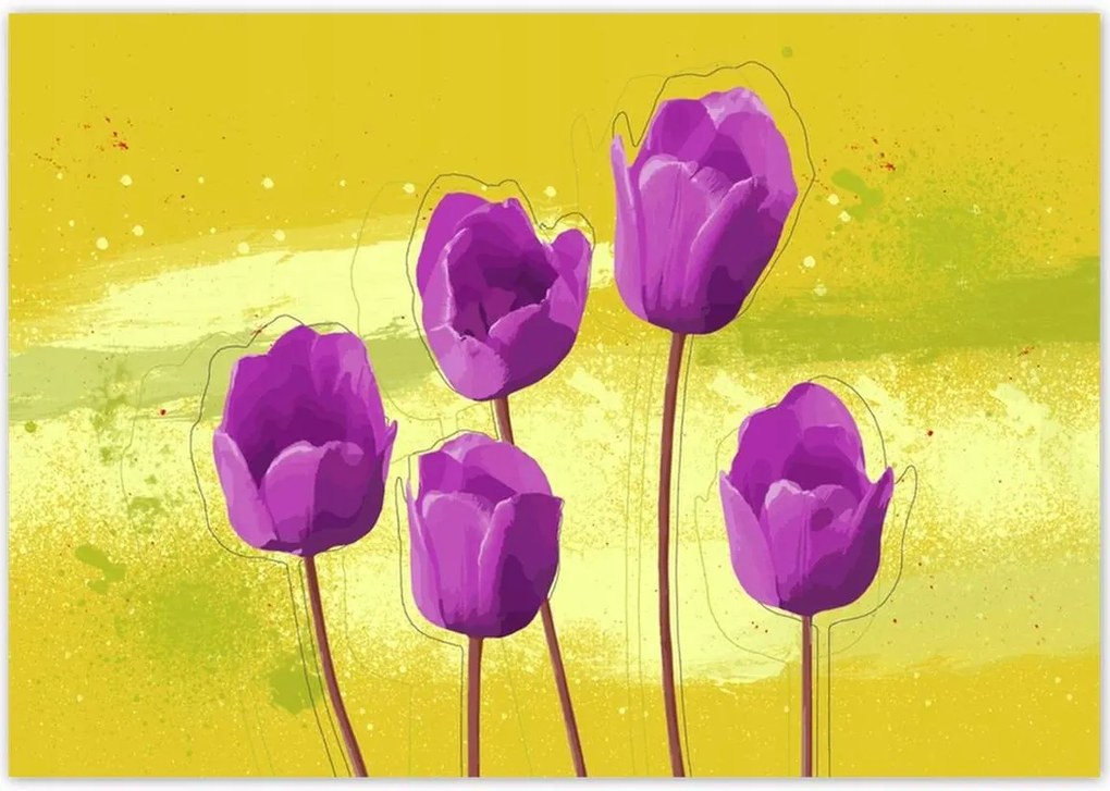 Poszterek 100x70 Mezei pipacsok Mézes háttér