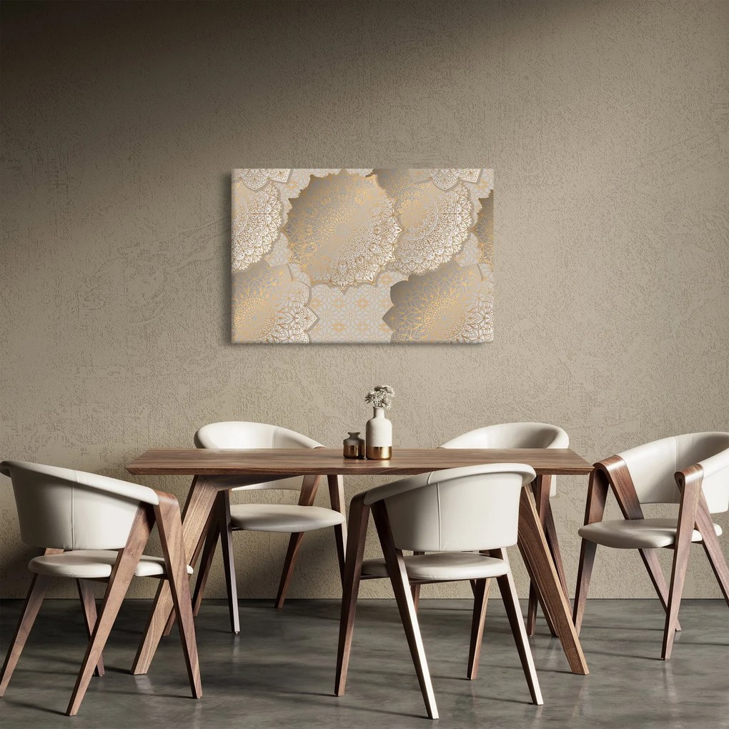Kép - Mandalák arany tónusokban (90x60 cm)