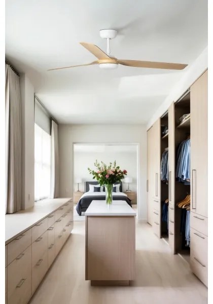 FARO 33816WT-Mennyezeti ventilátor PUNT M barna/fehér átm. 132 cm WT+ távirányítás