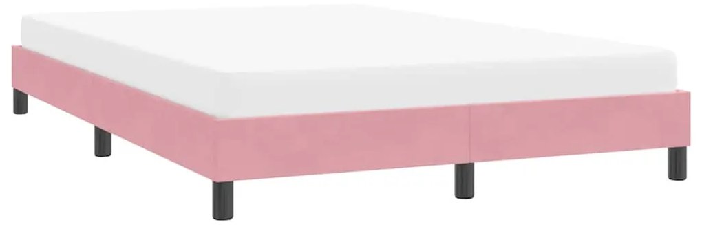vidaXL ágykeret matrac nélkül rózsaszín 160x220 cm bársony