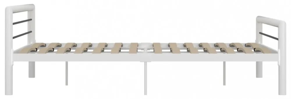 fehér és fekete fém ágykeret 180 x 200 cm