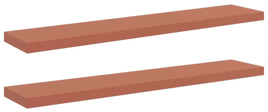 Falpolc Falra szerelhető 2 pcs Piros 120 x 23,5 x 4 cm Faanyag