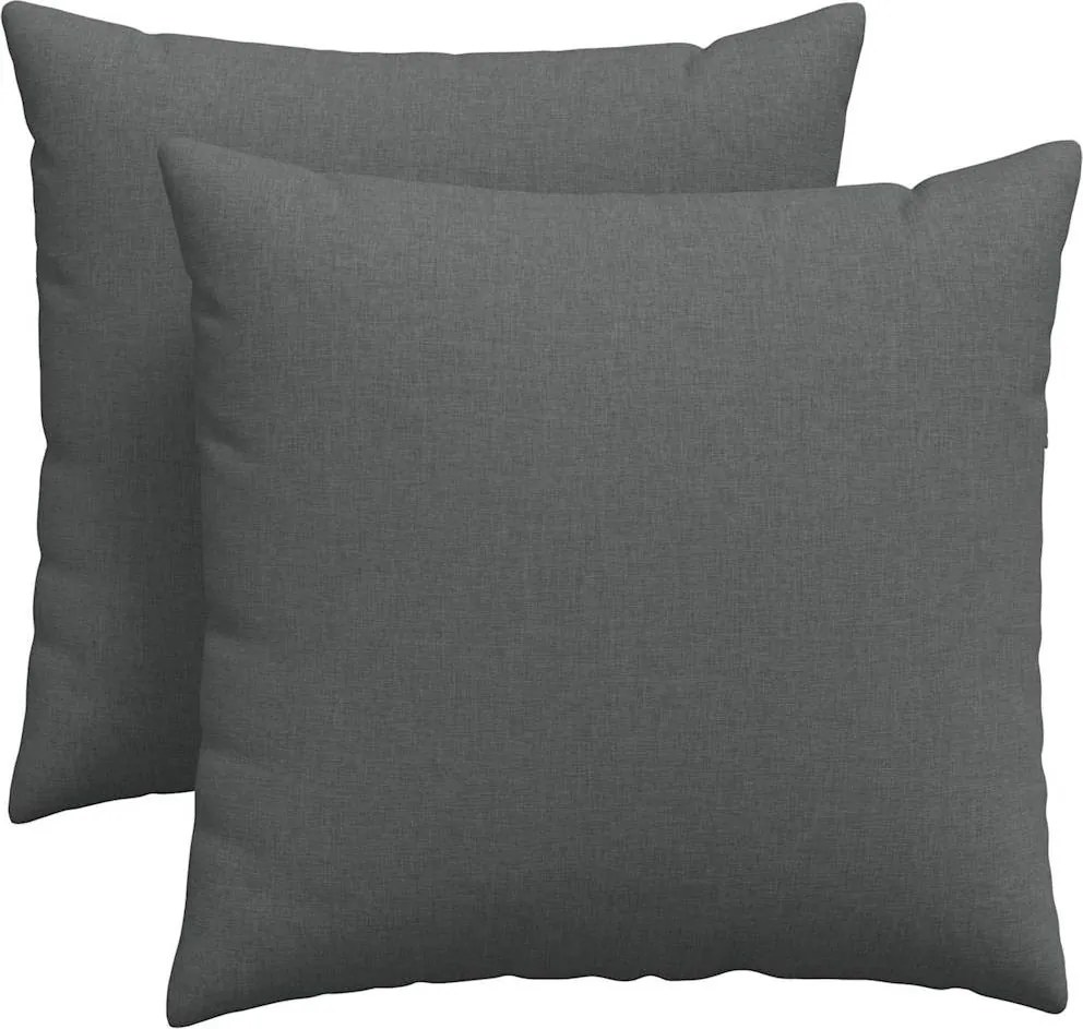 vidaXL Kanapé párnák 2 pcs Sötétszürke 45 x 45 cm szövet