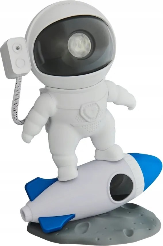 Csillag projektor Asztronauta LED-es rakéta fehér lámpa távirányítóval