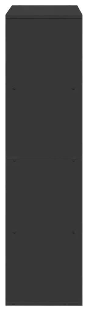 fekete szerelt fa könyvespolc 100 x 33 x 125,5 cm