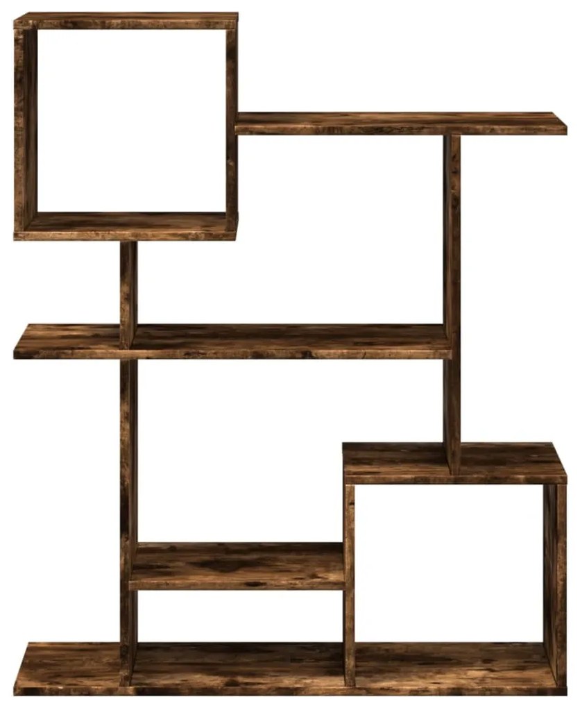 füstös tölgy szerelt fa elválasztó könyvespolc 92x29x112 cm