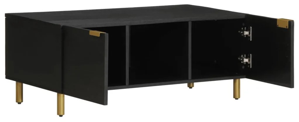 fekete szerelt fa dohányzóasztal 100 x 54 x 40 cm