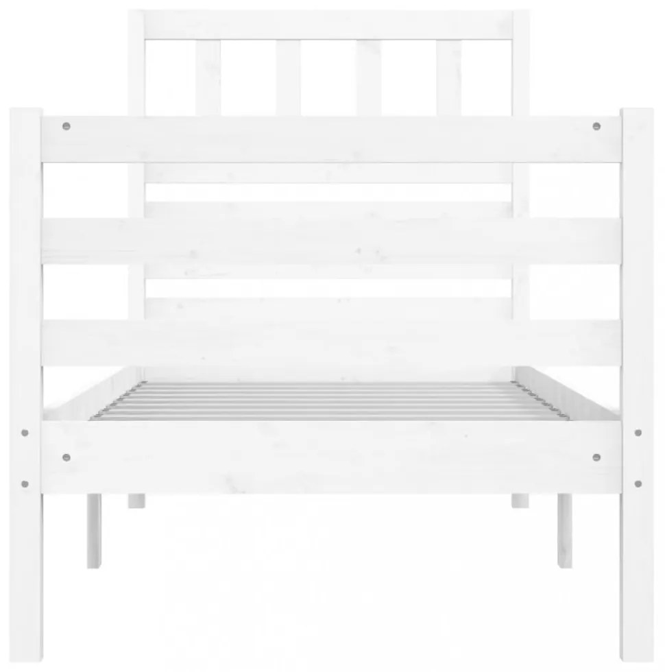 fehér tömör fa ágykeret 75 x 190 cm (Small Single)