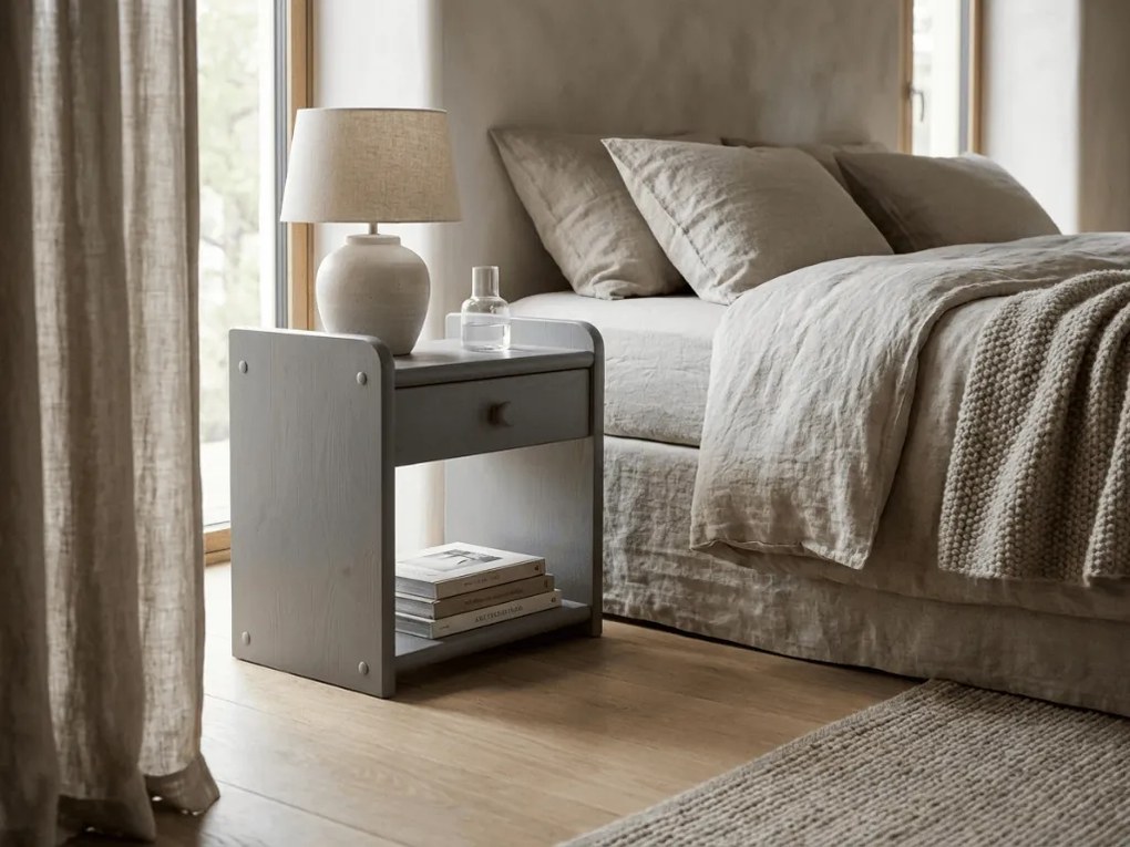 Éjjeliszekrény Ilona szürke