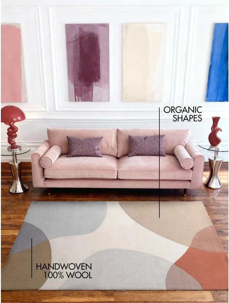 Bézs kézi szövésű gyapjú szőnyeg 120x170 cm Hackney Clarissa – Ted Baker