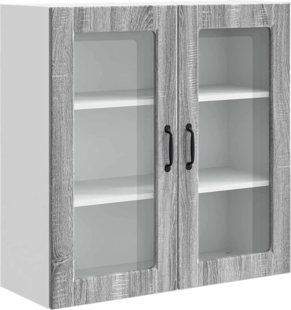 vidaXL Konyhaszekrény polcokkal Szürke Sonoma 80 x 31 x 80 cm Faanyag