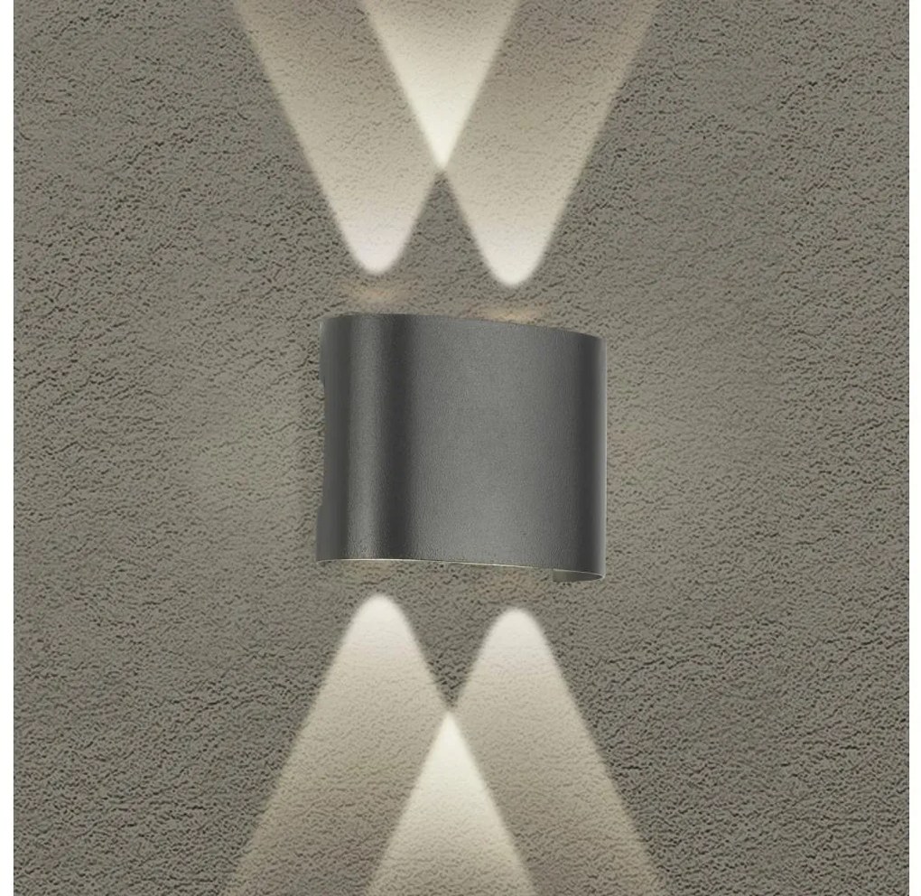 Brilagi - FLAREBOX LED kültéri fali lámpa LED/4W/230V, antracit, IP65