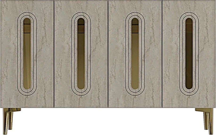 Rany 120 - White, Travertine, Gold