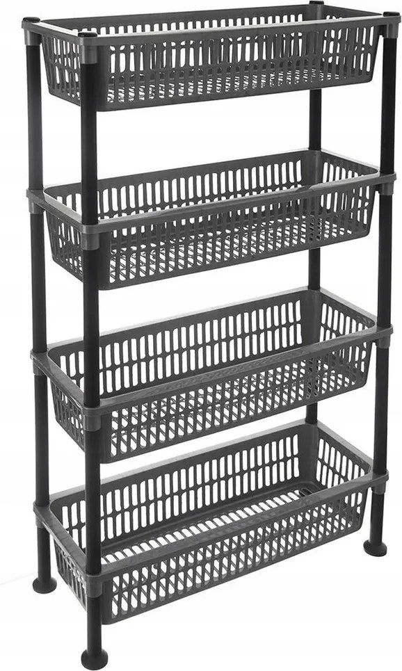 Keskeny Tárolószekrény fürdőszoba konyha 4 szintes polc állvány