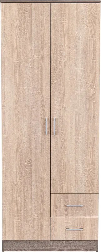 Miami gardróbszekrény 80x205 cm sonoma tölgy-yorki tölgy