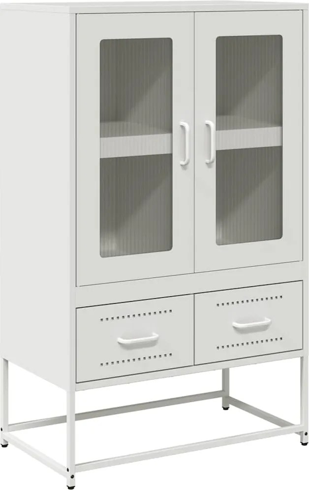 vidaXL fehér acél magasszekrény 68x39x111,5 cm