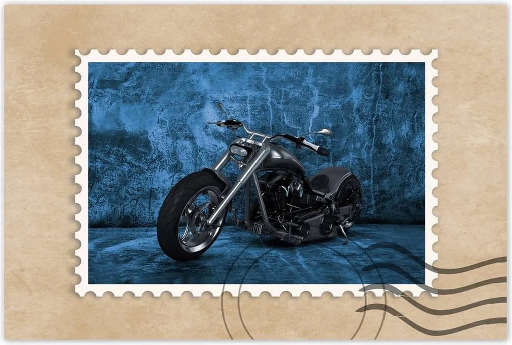 Poszterek 120x80 Kék fal Chopper