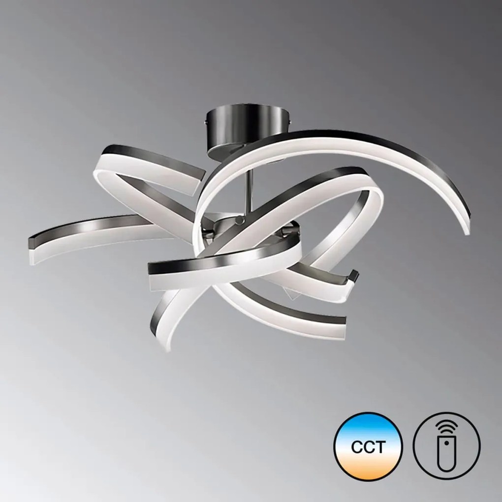 FISCHER & HONSEL 20898 SUND Modern LED Mennyezeti Lámpa Nikkel LED IP20