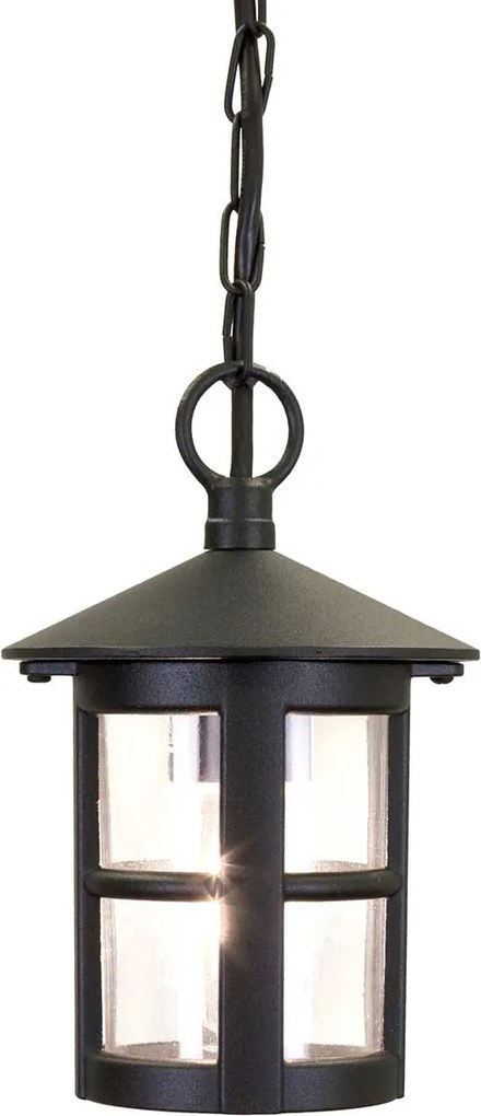 Elstead klasszikus kültéri függeszték hereford fekete átlátszó IP43 elsbl21b-black