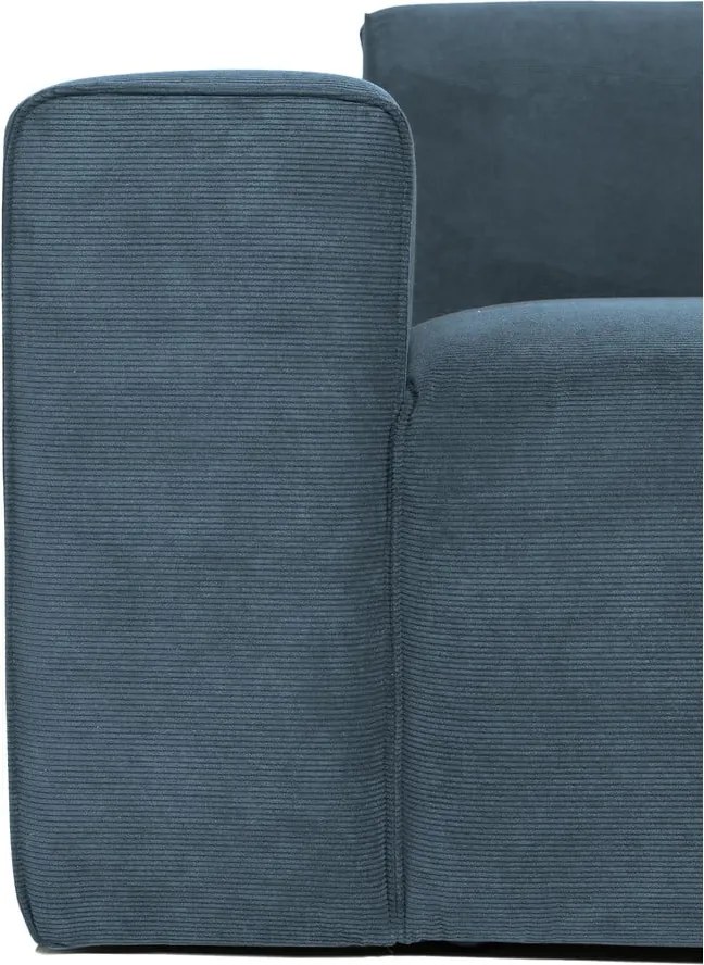 Kék kordbársony kanapé modul (bal oldali) Sting – Scandic