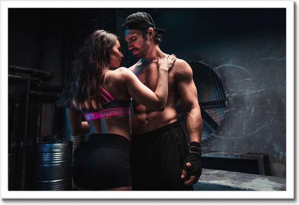 Poszterek keretben 60x40 Szerelem az edzőteremből Erő