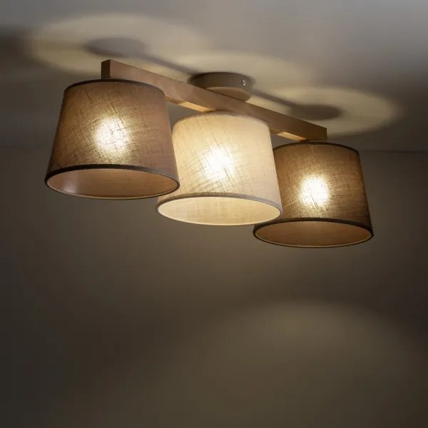 Brilagi - Felületre szerelhető csillár LATTE SABIA 3xE27/15W/230V fenyő/mix