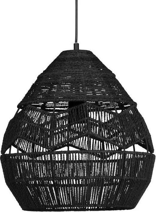 Függőlámpa, fekete Ø35 cm, Adelaide, Woood