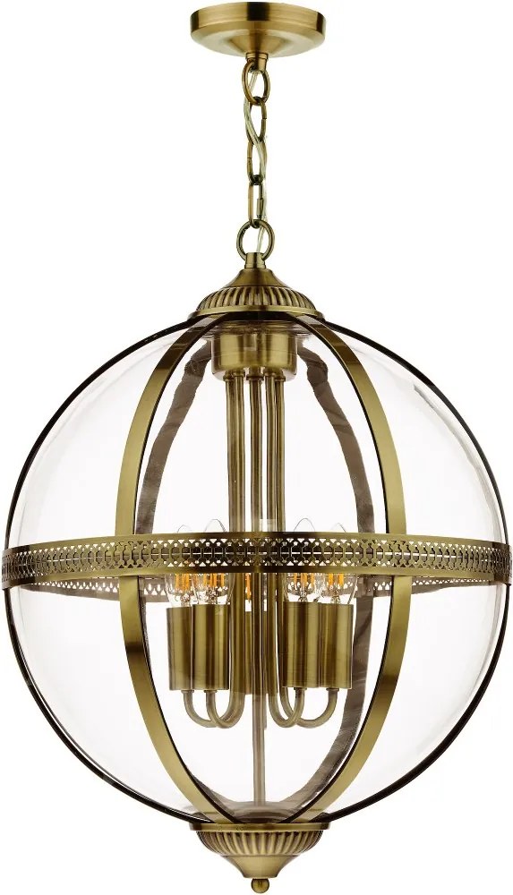 Dar Lighting vintage függeszték vanessa antik sárgaréz darvan0575