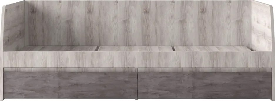 Ágy 2S, 90x200, nairobi gesztenye/onix, JESI NEW