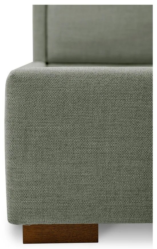 Szürke kárpitozott franciaágy ágyráccsal 180x200 cm Dreamer – Scandic