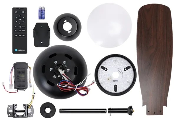 Aigostar-LED Dimmelhető mennyezeti ventilátor LED/24W/230V 2700-6500K 106,6cm + távirányító