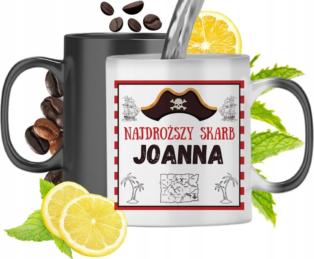 Mágikus bögre Johannának Fekete matt nyomott mintával 330ml