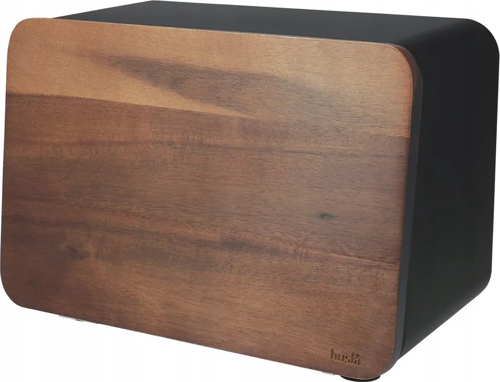 Kenyértartó Fém Kenyértartó Kenyér Zsemle Fekete Akác Deszka