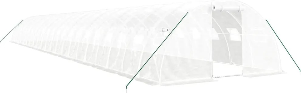 vidaXL fehér acélvázas melegház 88 m² 22x4x2 m