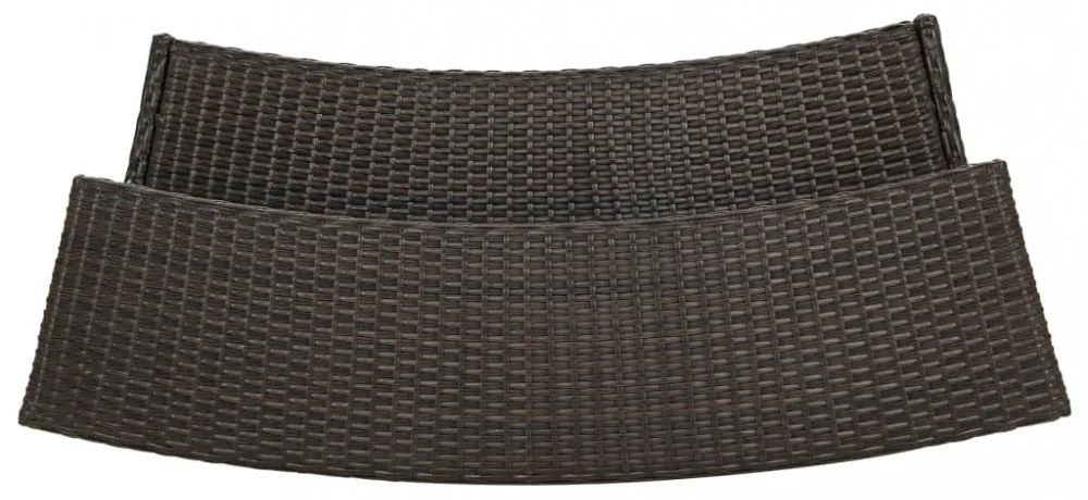 barna polyrattan kerti bárasztal 120 x 55 x 110 cm