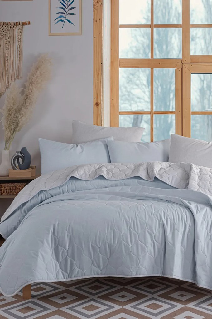 Solid - Light Blue, Grey