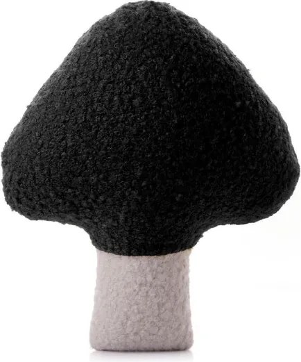Mushroom díszpárna, fekete-fehér, 38×35 cm