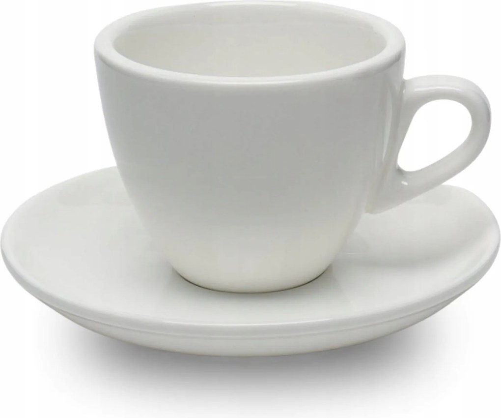 Eszpresszó csésze csészealjjal 110 ml Fehér Wilmax porcelán kávéscsésze