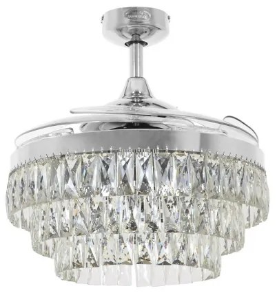 FANAWAY 212923 - LED mennyezeti ventilátor VEIL 6xE14/4,5W/230V króm + DO