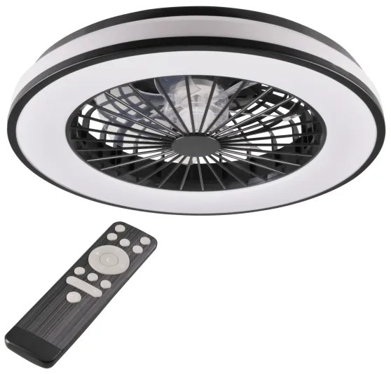 LED Dimmelhető mennyezeti lámpa ventilátorral LED/48W/230V 3000-6500K + távirányító