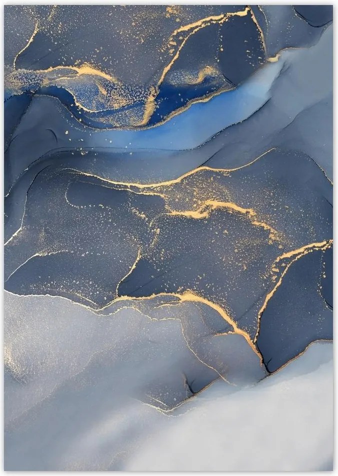 Poszterek A4 Pion Kék márvány