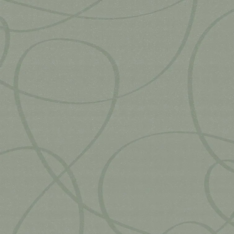 Fali tapéta Zöld fényes 10,05 m x 53 cm Modern vonalak