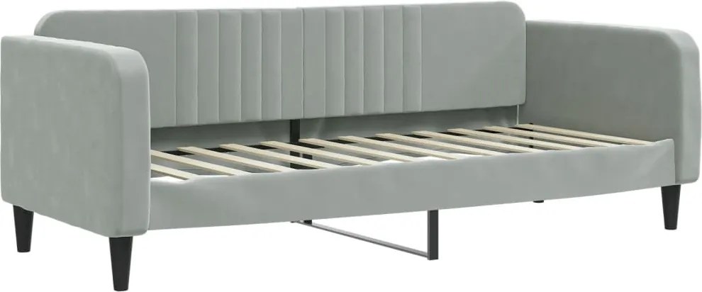 vidaXL világosszürke bársony kanapéágy keret 80 x 200 cm