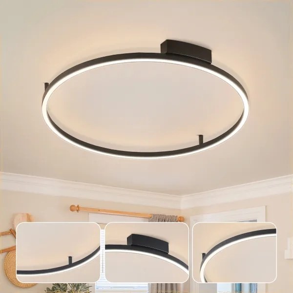 Brilagi - LED Fényerőszabályozható lámpatest PORTOFINO LED/60W/230V átm. 80 cm fekete + távirányító